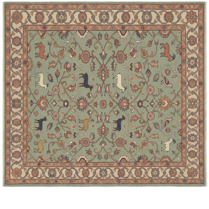 Translation missing: es.Persian Folk Art Wool Area Rug Traditional Floral
