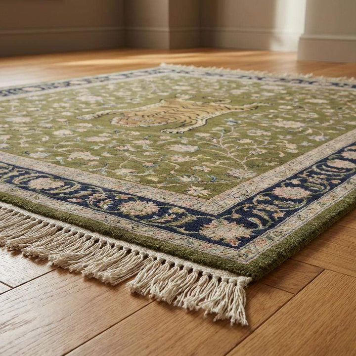 Translation missing: en.Persian Tiger Floral Hand Knotted Wool Area Rug