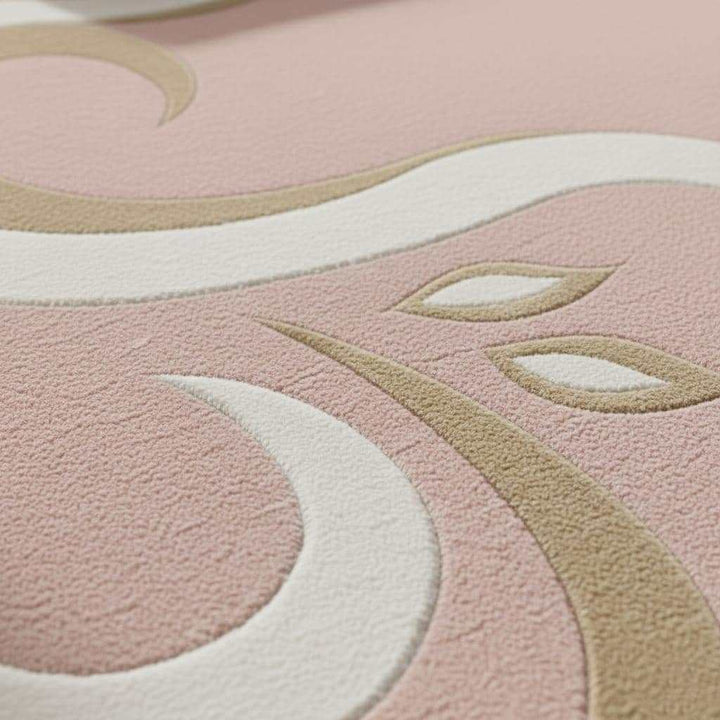 Translation missing: es.Pink Abstract Area Rug, Modern Organic Shape Rug, Soft Pastel Handmade Carpet, Minimalist Outdoor Indoor Rug