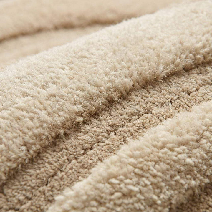 Translation missing: es.Round Tufted Wool Swirl Rug, Neutral Modern Minimalist Living Room Decor Gift