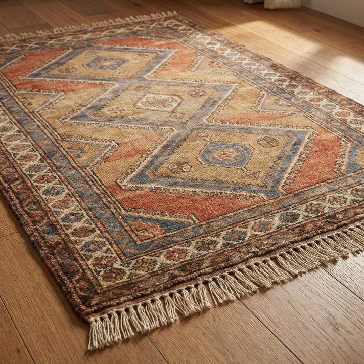 Translation missing: en.Tribal Geometric Hand Knotted Wool Area Rug