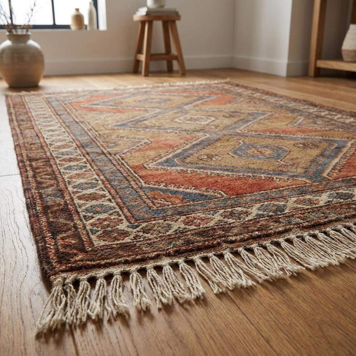 Translation missing: en.Tribal Geometric Hand Knotted Wool Area Rug