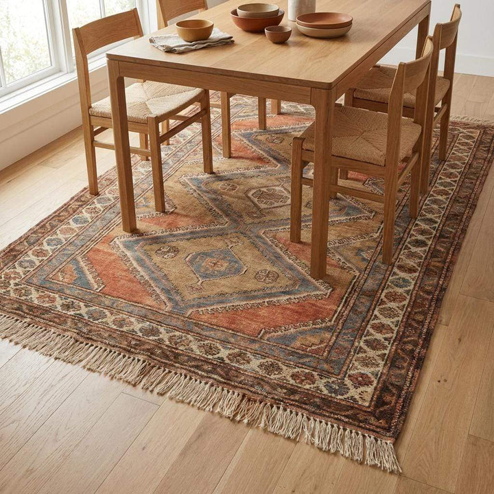 Translation missing: en.Tribal Geometric Hand Knotted Wool Area Rug