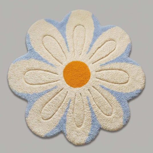 Translation missing: es.Cute kawaii flower rug, soft tufted shag carpet for nursery, kids room, and aesthetic home decor