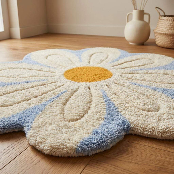 Translation missing: es.Tufted Daisy Flower Rug, Plush Nursery Decor