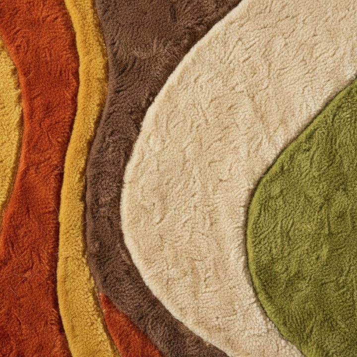 Translation missing: es.Tufted Rugs | Lavender Freeform Rug | Wavy Edge Purple Abstract Carpet | Sculptural Tufted Organic Shape Area Rug | Rugs For Living Room