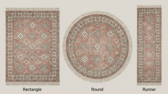 Translation missing: es.Vintage Oushak Geometric Area Rug, Hand Knotted Wool in Blush Sage