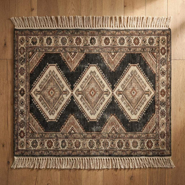 Translation missing: en.Vintage Tribal Hand Knotted Wool Area Rug for Rustic Interiors