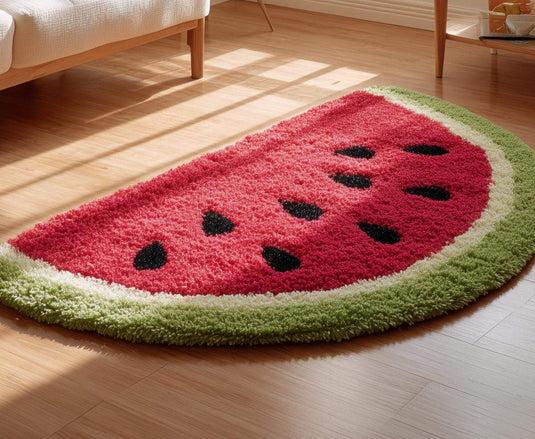 Translation missing: es.Watermelon Slice Tufted Rug: Playful Kids Room Carpet