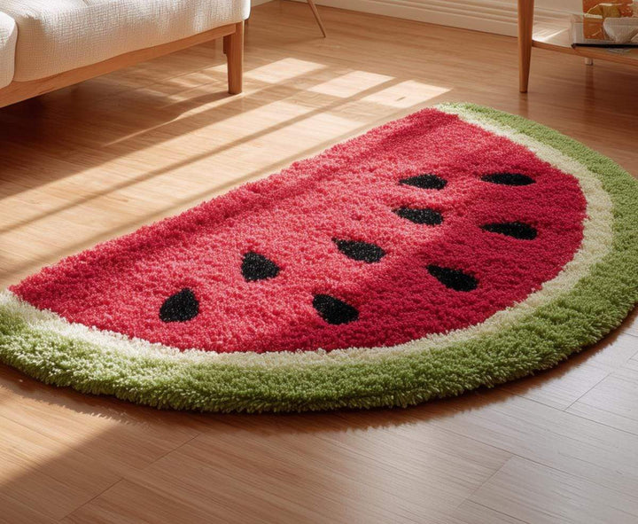Translation missing: es.Watermelon Slice Tufted Rug: Playful Kids Room Carpet