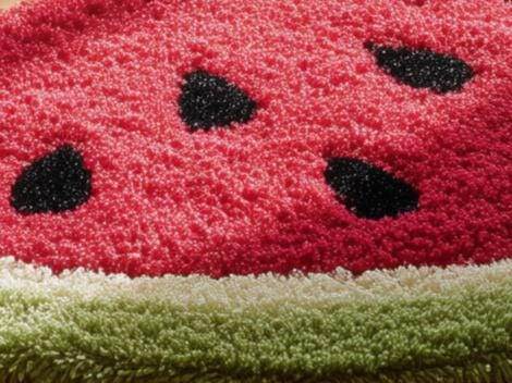 Translation missing: es.Watermelon Slice Tufted Rug: Playful Kids Room Carpet