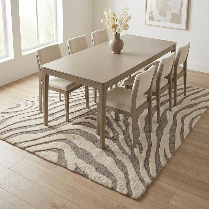 Translation missing: es.Zebra Hand Tufted Wool Modern Abstract Area Rug