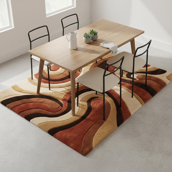 Translation missing: en.Detail view of rug edge and pattern transition, highlighting clean borders, thick pile height, and smooth color blending for buyers to understand finish and proportions