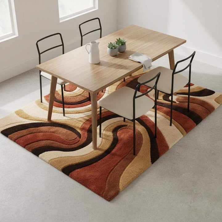 Translation missing: en.Detail view of rug edge and pattern transition, highlighting clean borders, thick pile height, and smooth color blending for buyers to understand finish and proportions