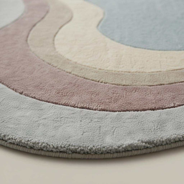 Translation missing: en.Hand-tufted handmade wool rug with organic shape and soft plush texture for living room and bedroom decor