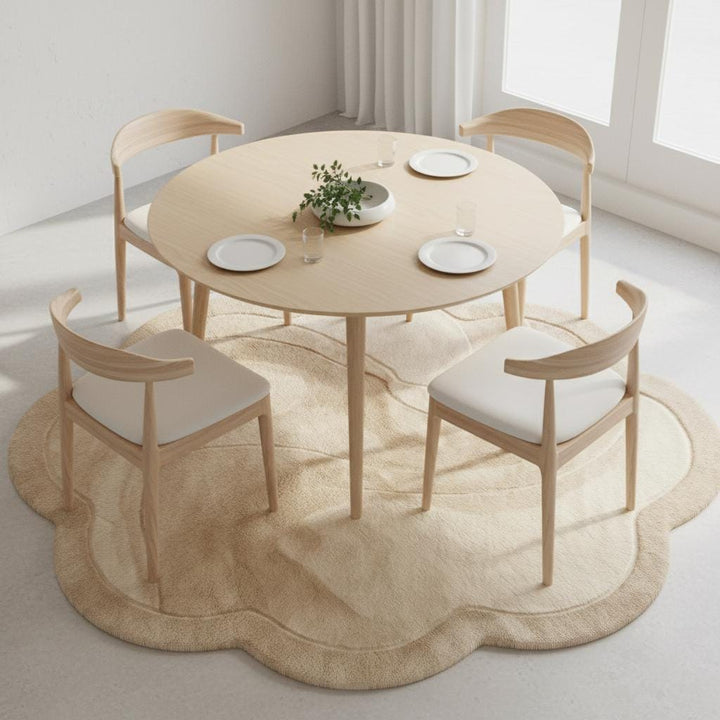 Translation missing: en.Minimalist ivory cloud rug suitable for nursery, bedroom, or modern home decor