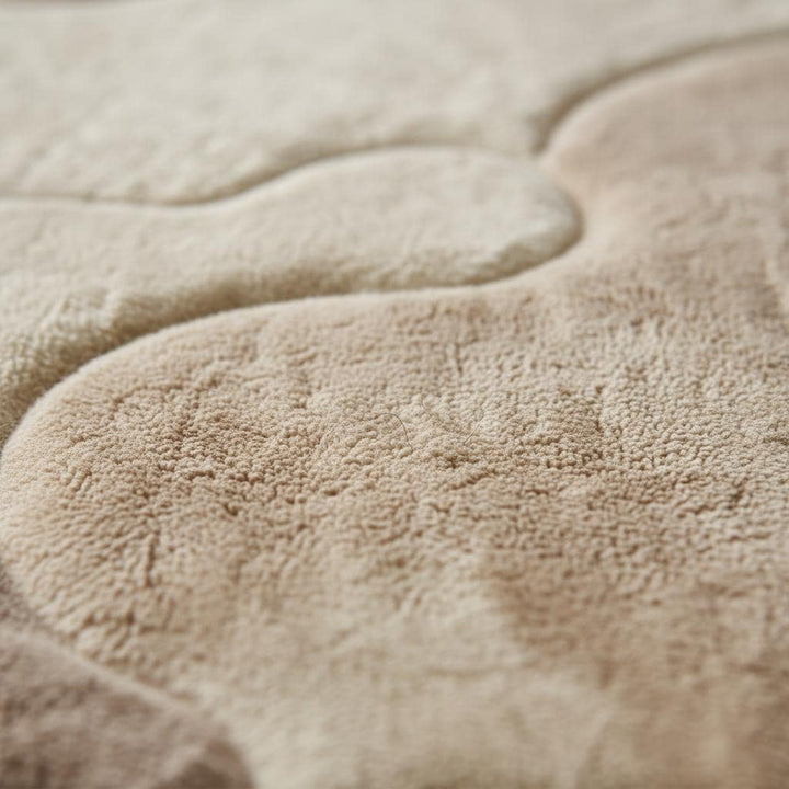 Translation missing: en.Modern organic area rug with plush high pile and sculpted neutral beige pattern for cozy living spaces