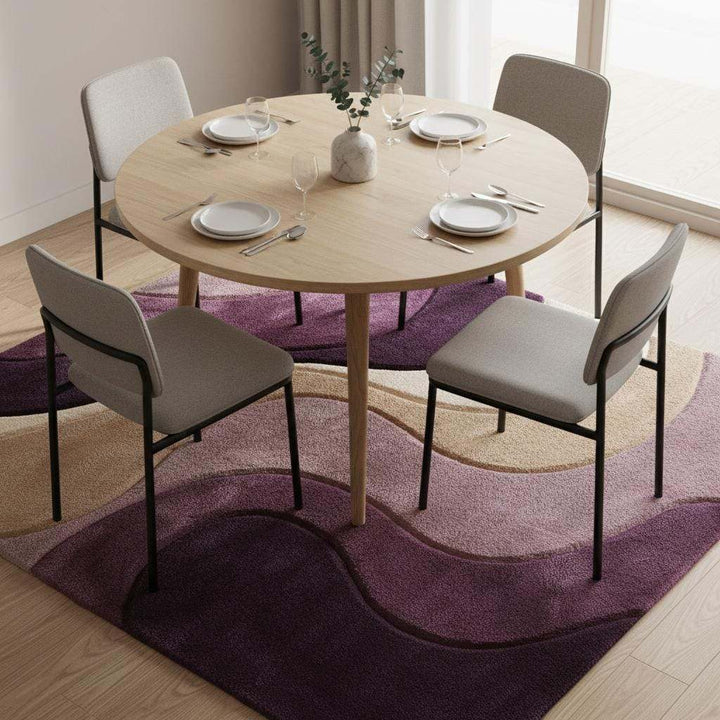 Translation missing: en.Modern Abstract Rug with plush texture and wavy neutral tone design